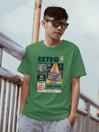 Pentru barbati - Tricou personalizat premium 100% bumbac Retro Vibes