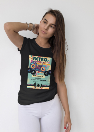 Pentru femei - Tricou personalizat premium 100% bumbac Retro Vibes