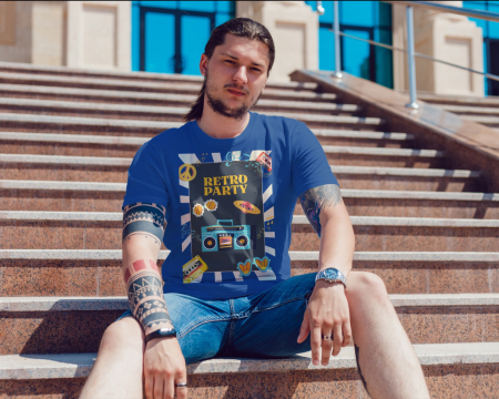 Pentru barbati - Tricou personalizat premium 100% bumbac Retro Vibes