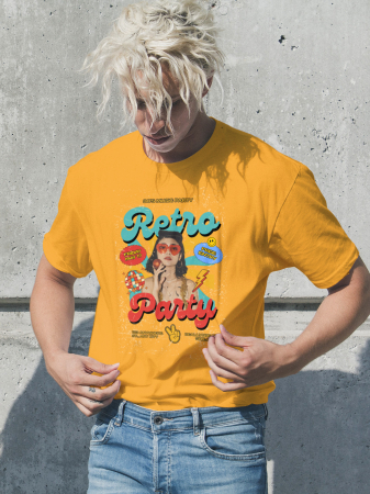 Pentru barbati - Tricou personalizat premium 100% bumbac Retro Vibes