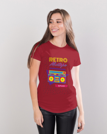 Pentru femei - Tricou personalizat premium 100% bumbac Retro Vibes