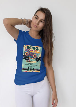Pentru femei - Tricou personalizat premium 100% bumbac Retro Vibes