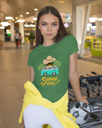 Pentru femei - Tricou personalizat premium 100% bumbac Summer Vibes