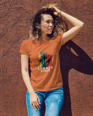 Pentru femei - Tricou personalizat premium 100% bumbac Summer Vibes
