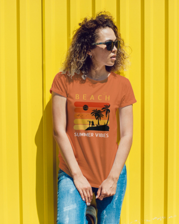 Pentru femei - Tricou personalizat premium 100% bumbac Summer Vibes