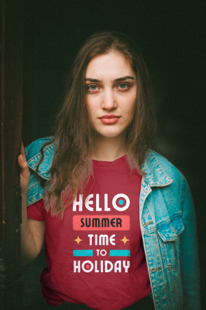 Pentru femei - Tricou personalizat premium 100% bumbac Summer Vibes