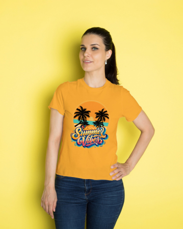 Pentru femei - Tricou personalizat premium 100% bumbac Summer Vibes
