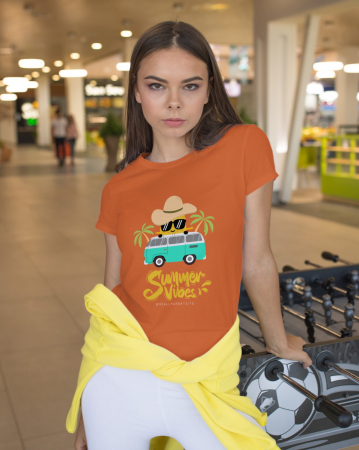 Pentru femei - Tricou personalizat premium 100% bumbac Summer Vibes