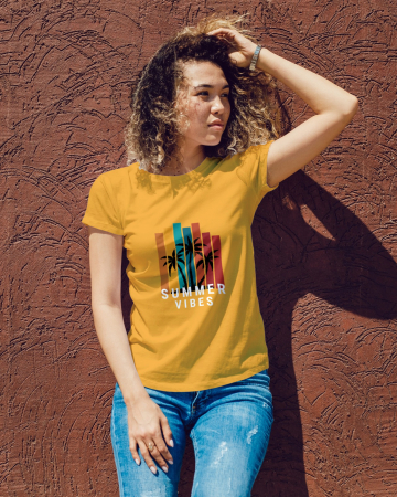 Pentru femei - Tricou personalizat premium 100% bumbac Summer Vibes