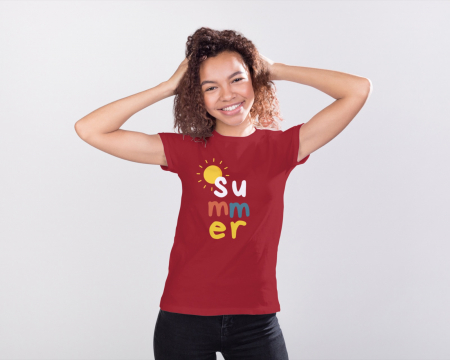 Pentru femei - Tricou personalizat premium 100% bumbac Summer Vibes