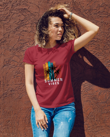 Pentru femei - Tricou personalizat premium 100% bumbac Summer Vibes