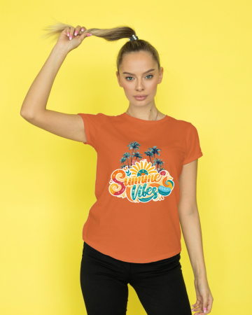 Pentru femei - Tricou personalizat premium 100% bumbac Summer Vibes