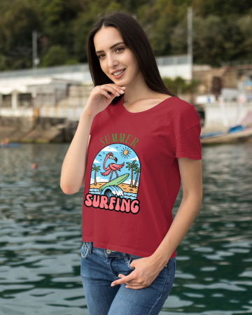 Pentru femei - Tricou personalizat premium 100% bumbac Summer Vibes