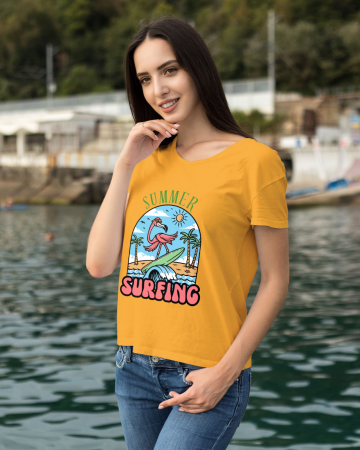 Pentru femei - Tricou personalizat premium 100% bumbac Summer Vibes