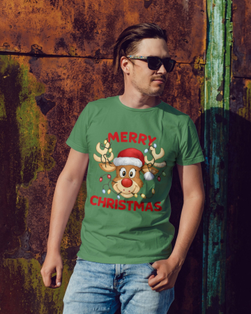 Tricouri barbati - Tricou unisex 100% bumbac Colectia Christmas, sarbatori de Craciun