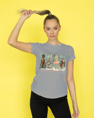 Tricouri dama - Tricou unisex 100% bumbac Colectia Christmas, sarbatori de Craciun