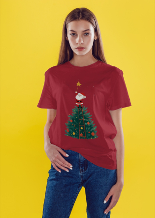Tricouri dama - Tricou unisex 100% bumbac Colectia Christmas, sarbatori de Craciun