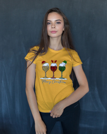 Tricouri dama - Tricou unisex 100% bumbac Colectia Christmas, sarbatori de Craciun