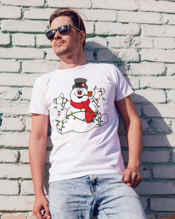 Tricouri barbati - Tricou unisex 100% bumbac Colectia Christmas, sarbatori de Craciun