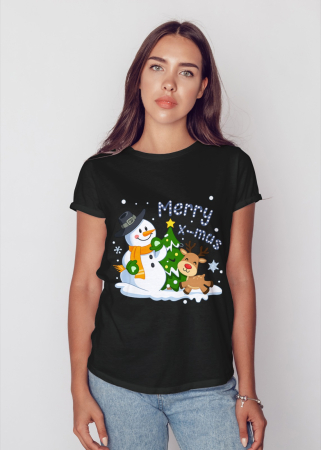 Tricouri dama - Tricou unisex 100% bumbac Colectia Christmas, sarbatori de Craciun