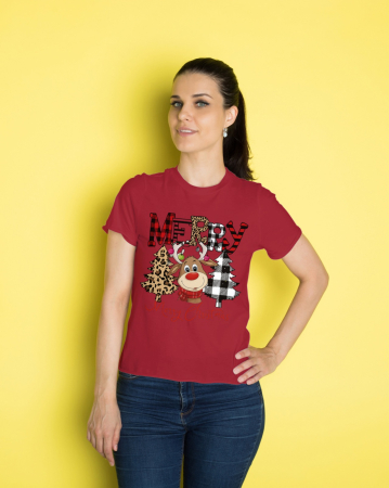 Tricouri dama - Tricou unisex 100% bumbac Colectia Christmas, sarbatori de Craciun