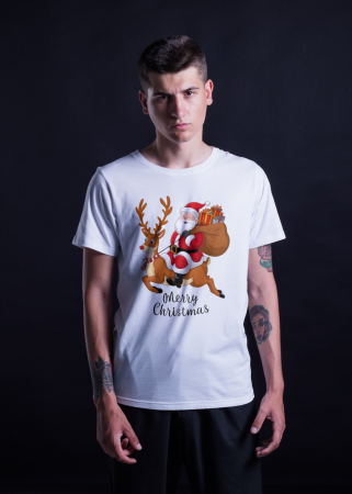 Tricouri barbati - Tricou unisex 100% bumbac Colectia Christmas, sarbatori de Craciun