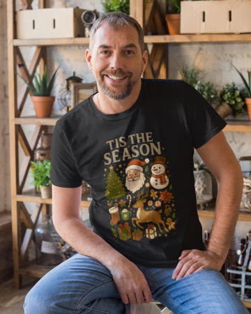 Tricouri barbati - Tricou unisex 100% bumbac Colectia Christmas, sarbatori de Craciun