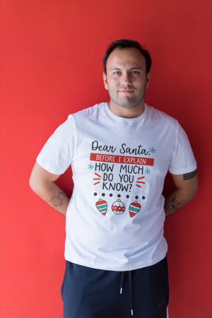 Tricouri barbati - Tricou unisex 100% bumbac Colectia Christmas, sarbatori de Craciun