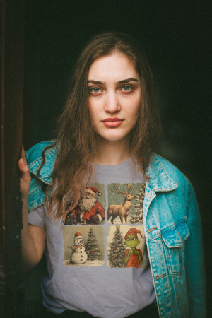 Tricouri dama - Tricou unisex 100% bumbac Colectia Christmas, sarbatori de Craciun