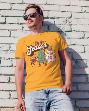 Tricouri barbati - Tricou unisex 100% bumbac Colectia Christmas, sarbatori de Craciun