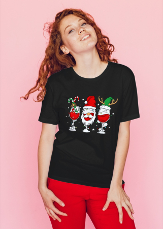 Tricouri dama - Tricou unisex 100% bumbac Colectia Christmas, sarbatori de Craciun