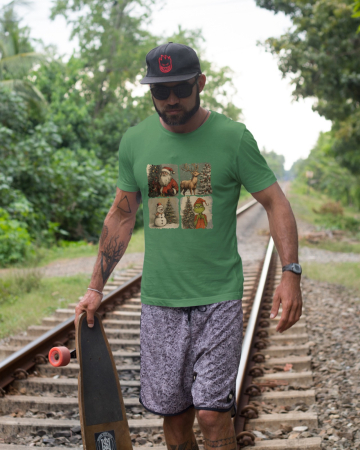 Tricouri barbati - Tricou unisex 100% bumbac Colectia Christmas, sarbatori de Craciun