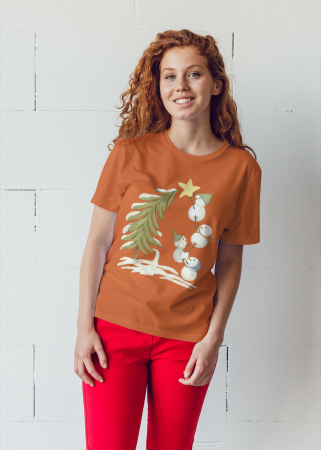 Tricouri dama - Tricou unisex 100% bumbac Colectia Christmas, sarbatori de Craciun