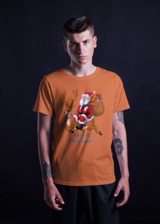 Tricouri barbati - Tricou unisex 100% bumbac Colectia Christmas, sarbatori de Craciun