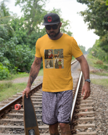 Tricouri barbati - Tricou unisex 100% bumbac Colectia Christmas, sarbatori de Craciun