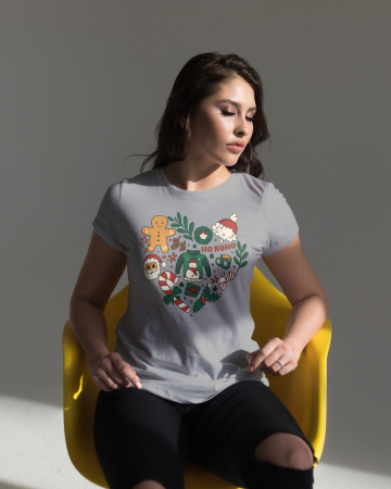 Tricouri dama - Tricou unisex 100% bumbac Colectia Christmas, sarbatori de Craciun