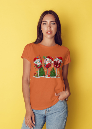 Tricouri dama - Tricou unisex 100% bumbac Colectia Christmas, sarbatori de Craciun