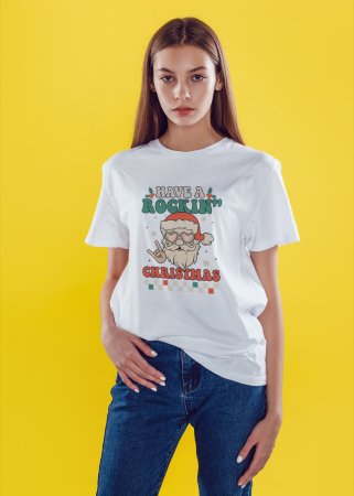 Tricouri dama - Tricou unisex 100% bumbac Colectia Christmas, sarbatori de Craciun