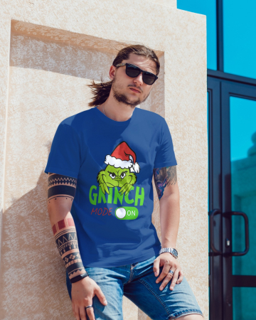 Tricouri barbati - Tricou unisex 100% bumbac Colectia Grinch Christmas, sarbatori de Craciun
