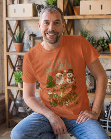 Tricouri barbati - Tricou unisex 100% bumbac Colectia Christmas, sarbatori de Craciun