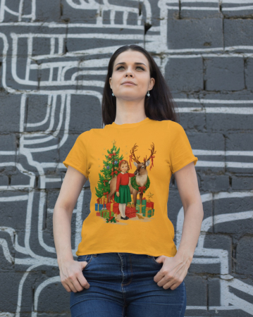 Tricouri dama - Tricou unisex 100% bumbac Colectia Christmas, sarbatori de Craciun