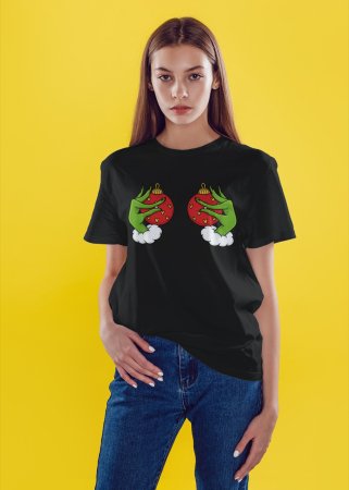 Tricou unisex 100% bumbac Colectia Grinch Christmas, sarbatori de Craciun [1]