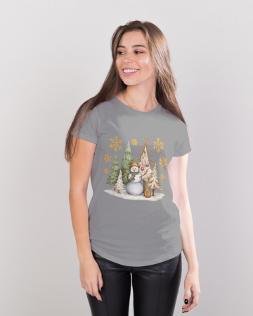 Tricouri dama - Tricou unisex 100% bumbac Colectia Christmas, sarbatori de Craciun