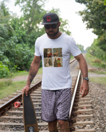 Tricouri barbati - Tricou unisex 100% bumbac Colectia Christmas, sarbatori de Craciun