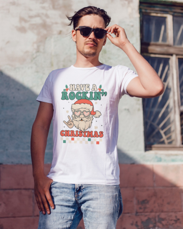 Tricouri barbati - Tricou unisex 100% bumbac Colectia Christmas, sarbatori de Craciun