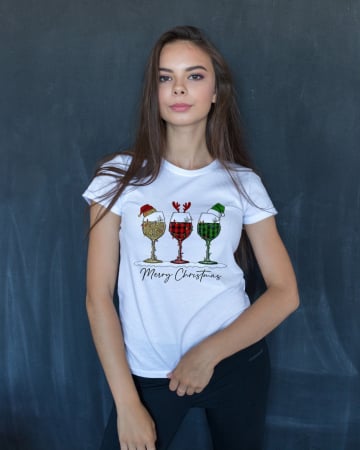 Tricouri dama - Tricou unisex 100% bumbac Colectia Christmas, sarbatori de Craciun