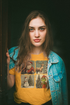 Tricou unisex 100% bumbac Colectia Christmas, sarbatori de Craciun [7]