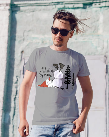 Pentru barbati - Tricou unisex 100% bumbac Colectia Christmas, sarbatori de Craciun