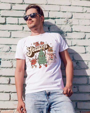 Tricouri barbati - Tricou unisex 100% bumbac Colectia Christmas, sarbatori de Craciun