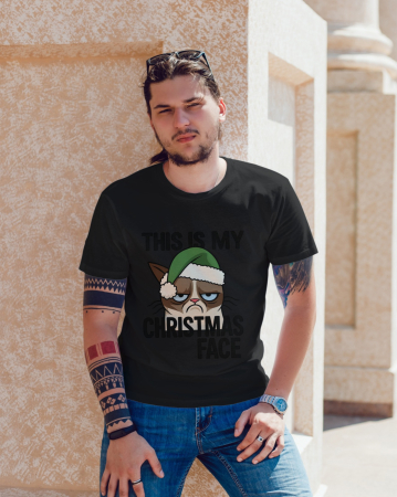 Tricouri barbati - Tricou unisex 100% bumbac Colectia Grinch Christmas, sarbatori de Craciun